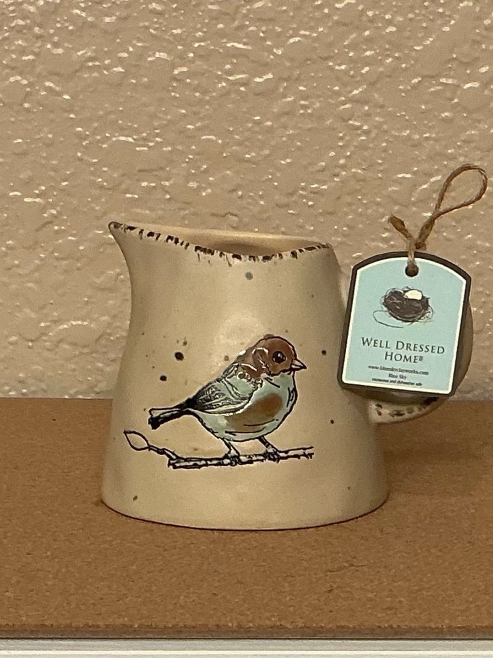 Cream & Blue Bird Ceramic Mug & Creamer Set - Picture 5 of 5